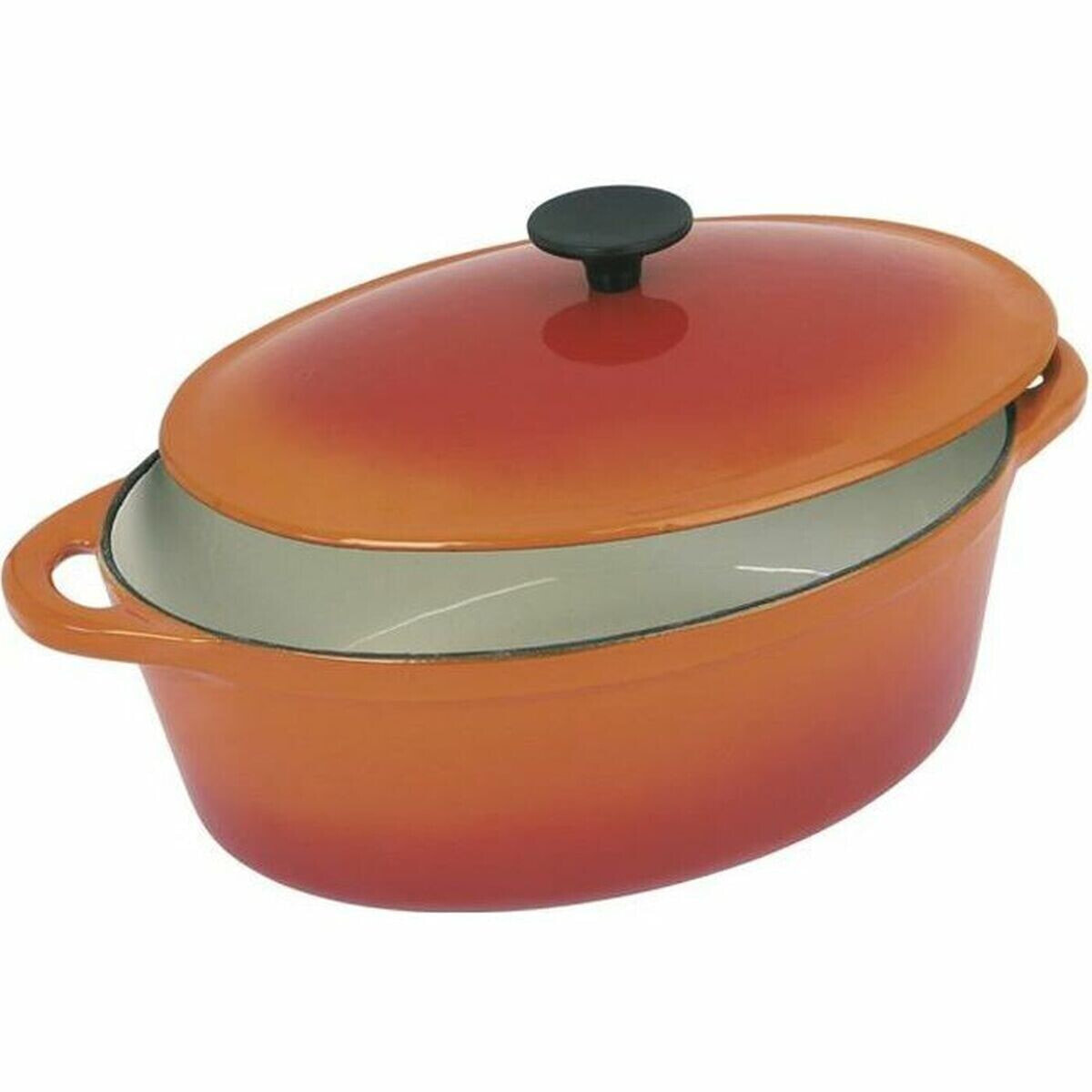 Saucepan Crealys Orange 9 L Ø 37 cm Enamelled Steel