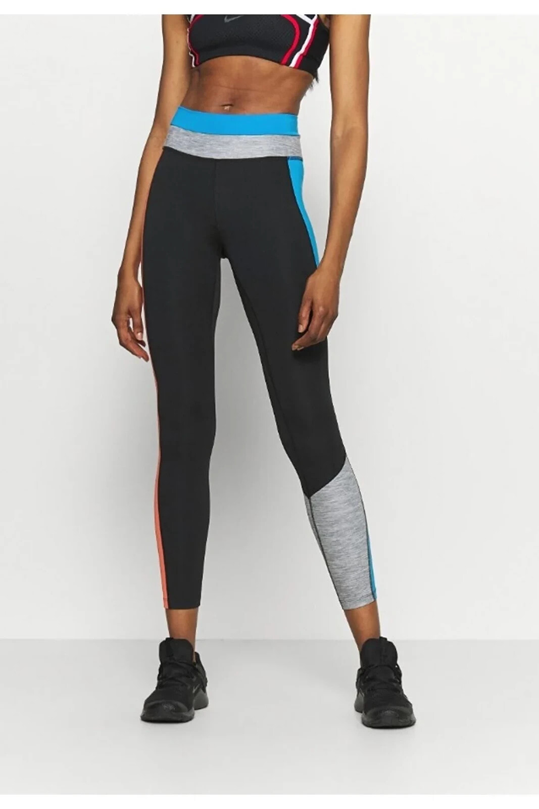 One Colourblock 7/8 Leggings Mid Rise Tight Fit Kadın Spor Tayt