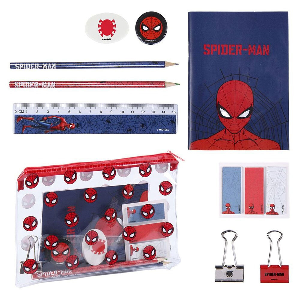 CERDA GROUP Spiderman Transparent Bag Stationery Set