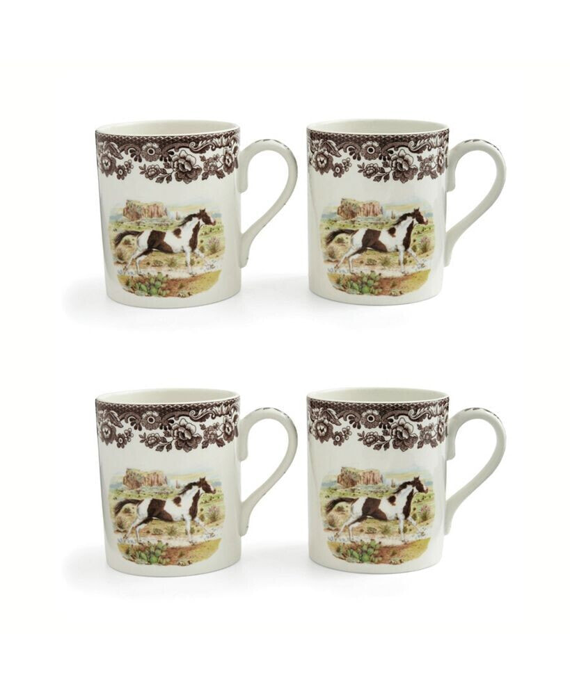 Spode arabian Horse Mug, Set of 4
