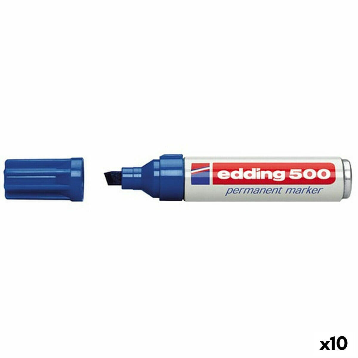 Постоянный маркер Edding 500 Синий (10 штук)