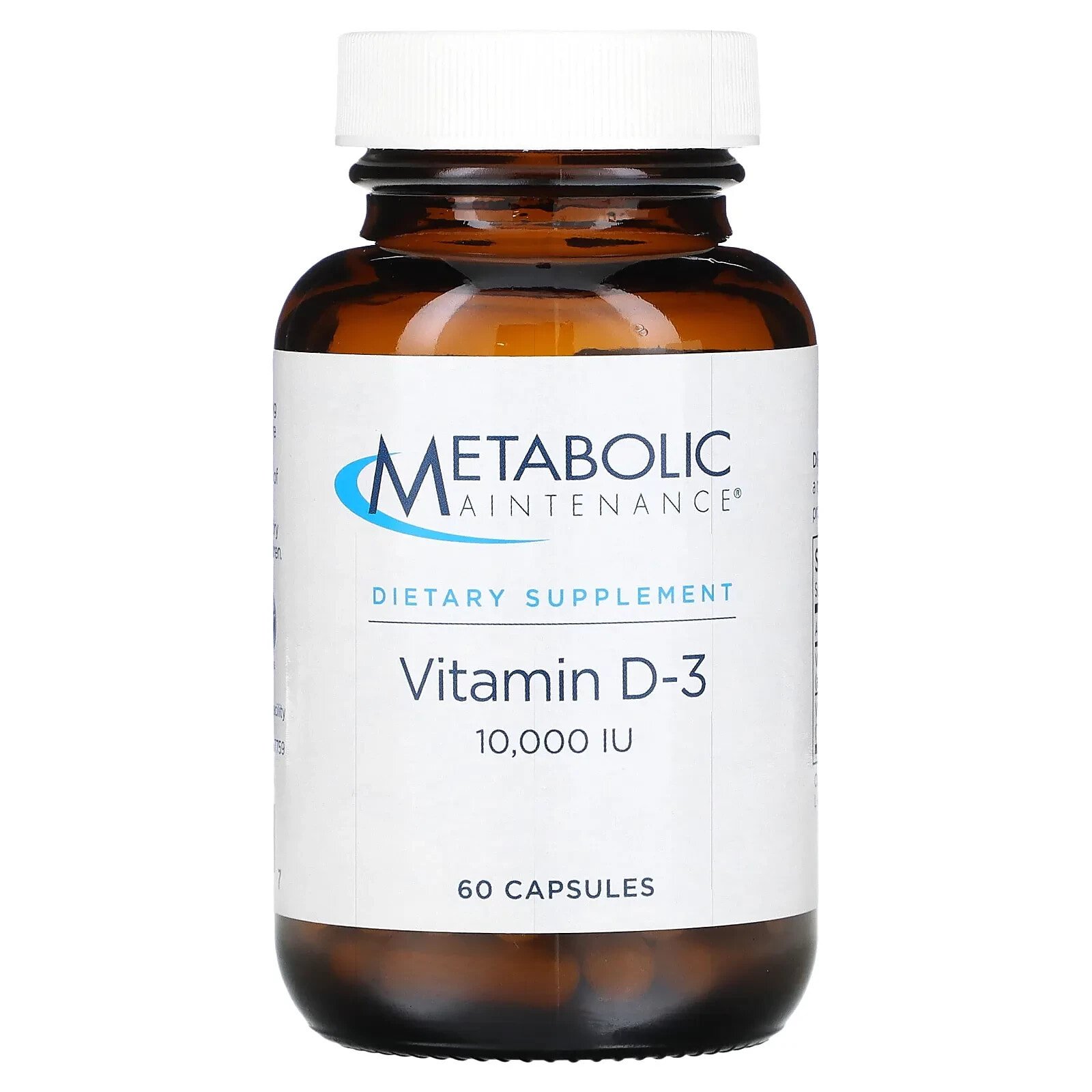 Metabolic Maintenance, Vitamin D-3, 250 mcg (10,000 IU), 60 Capsules