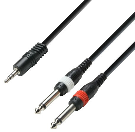 adam hall 3 Star аудио кабель 3 m 3,5 мм 2 x 6,35 мм TS Черный, Красный, Белый K3YWPP0300