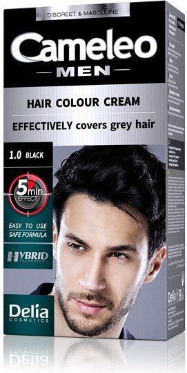Краска для волос Delia Cosmetics Cameleo Men Hair Colour Cream farba do włosów 1.0 Black 30ml