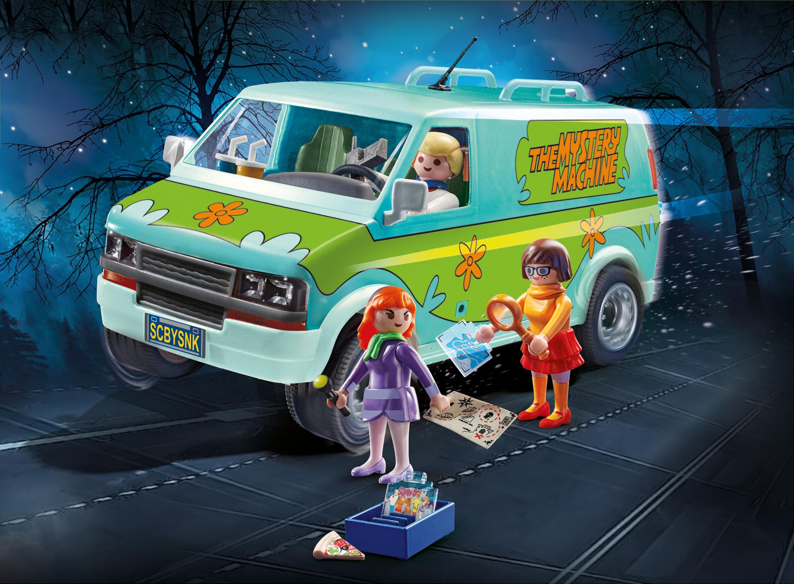 Набор с элементами конструктора Playmobil SCOOBY-DOO! 70286 Таинственная машина  Скуби Ду — купить недорого с доставкой, 588134