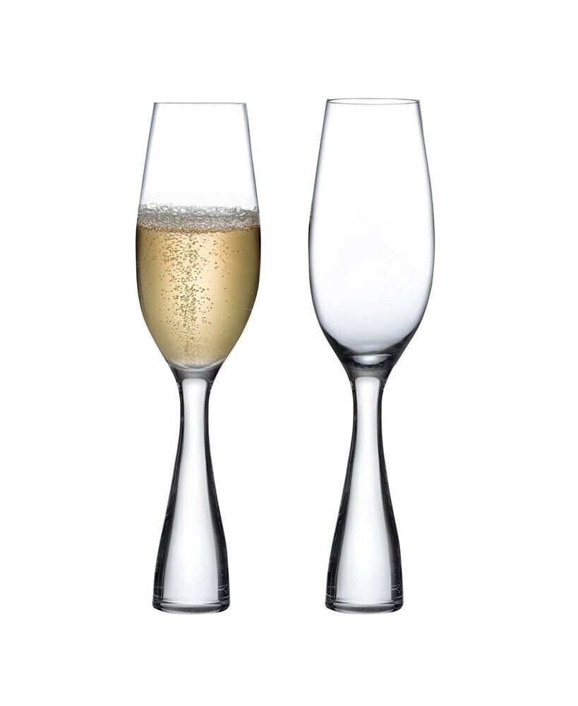 Nude Glass 2 Piece Wine Party Champagne Glass, 8.5 oz