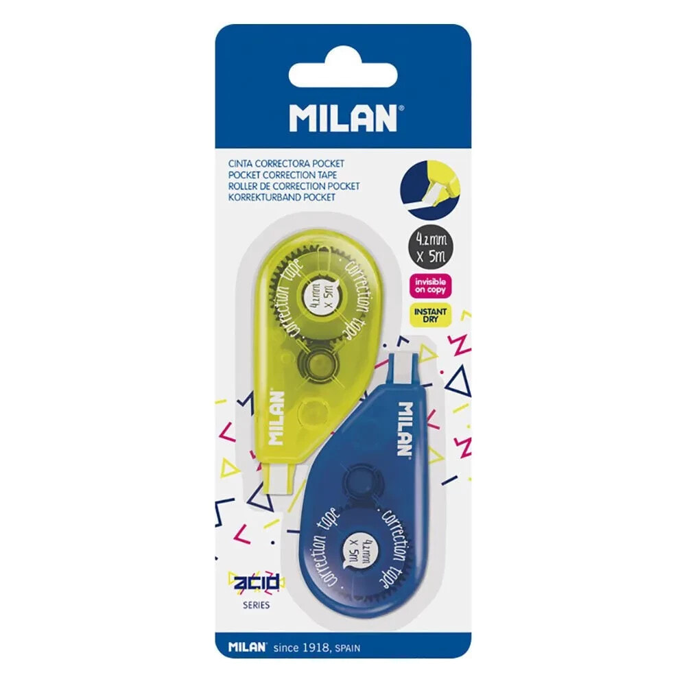 MILAN Blister 2 Correctora Corner 2 Colors