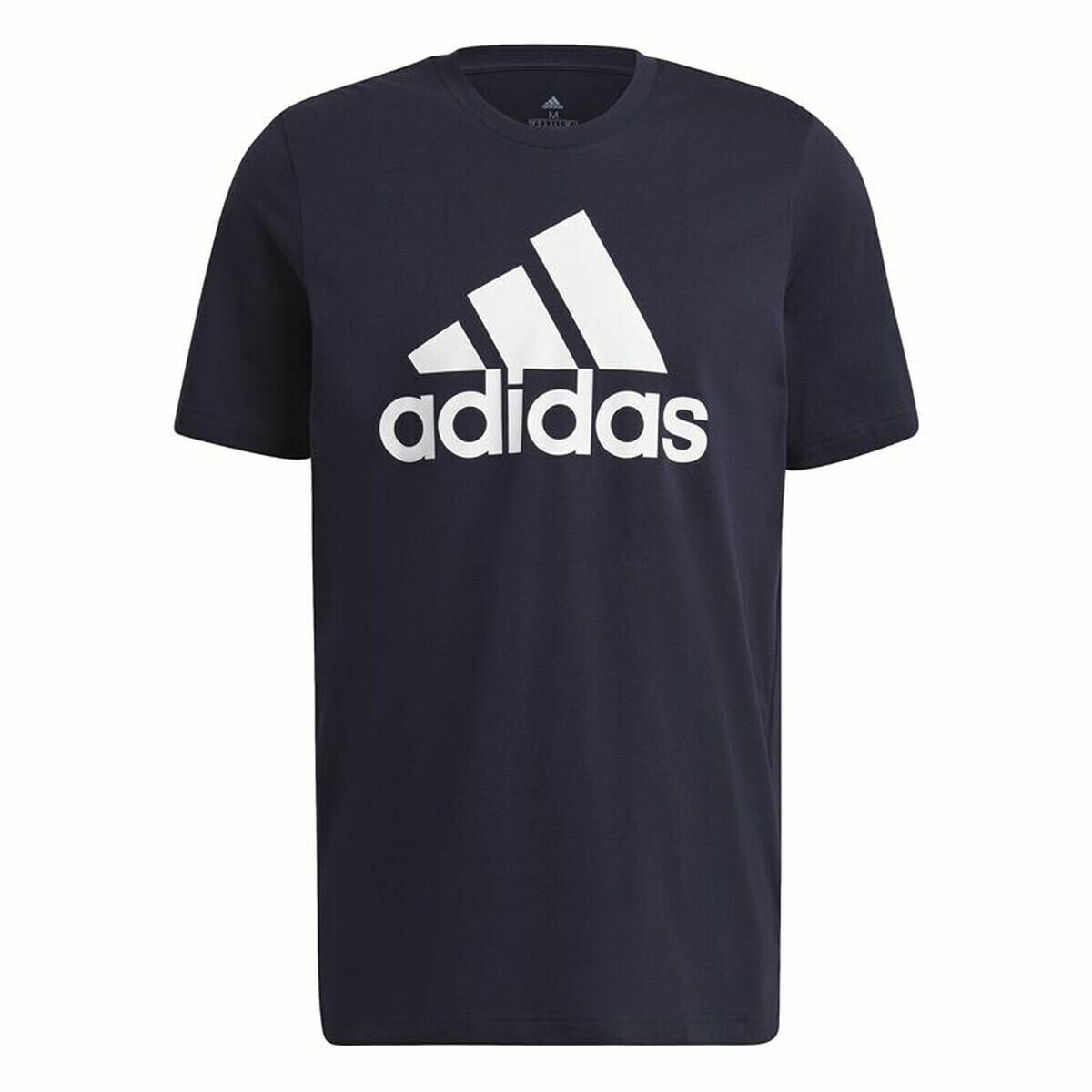 Men’s Short Sleeve T-Shirt Essentials Big Logo Adidas Legend Ink Blue