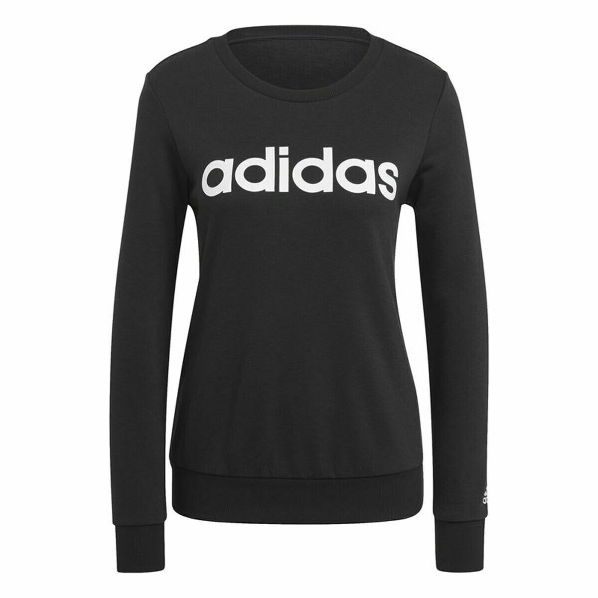 Women’s Sweatshirt without Hood Adidas Essentials Logo Black