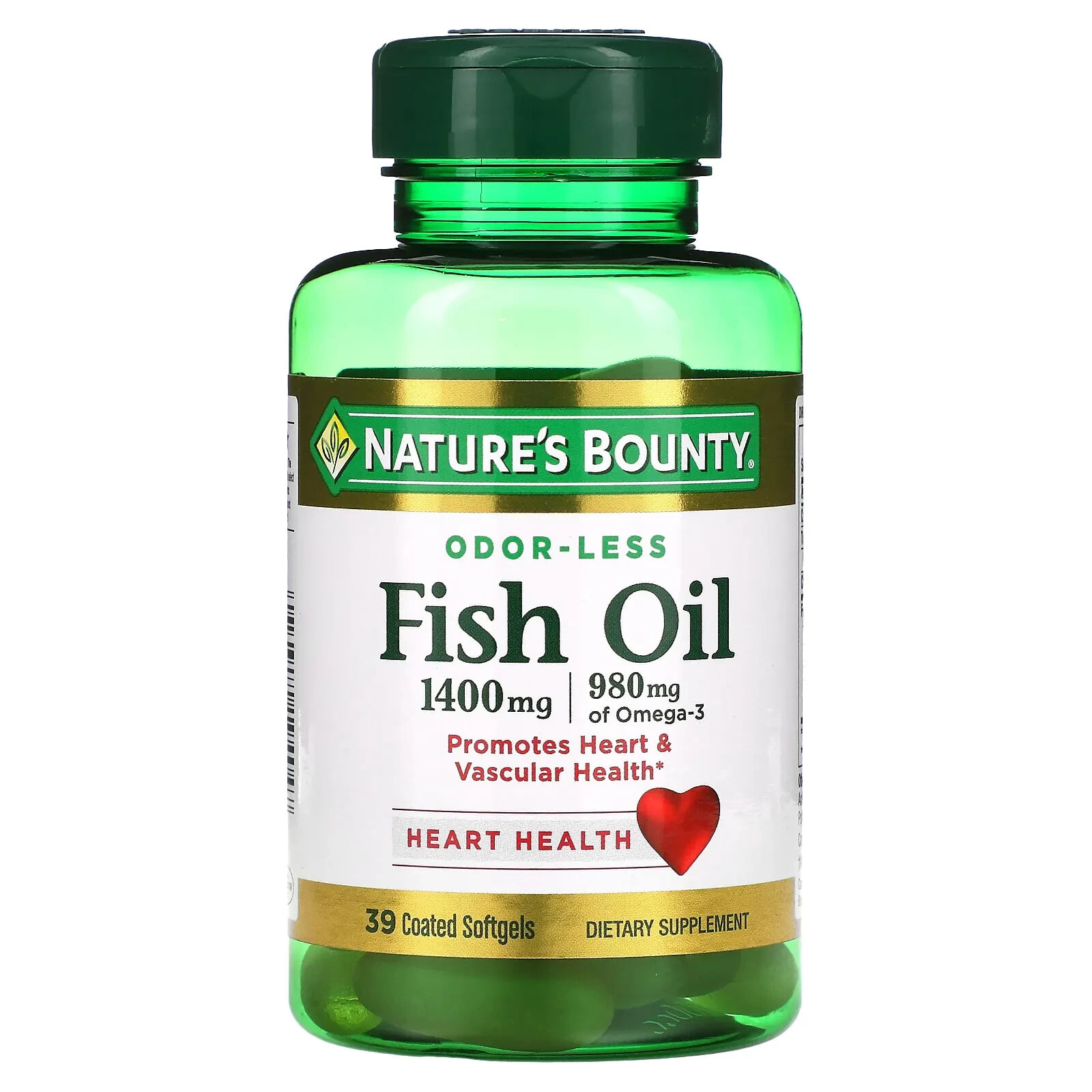 Nature's Bounty, Рыбий жир, 1,200 мг, 90 мягких таблеток с покрытием