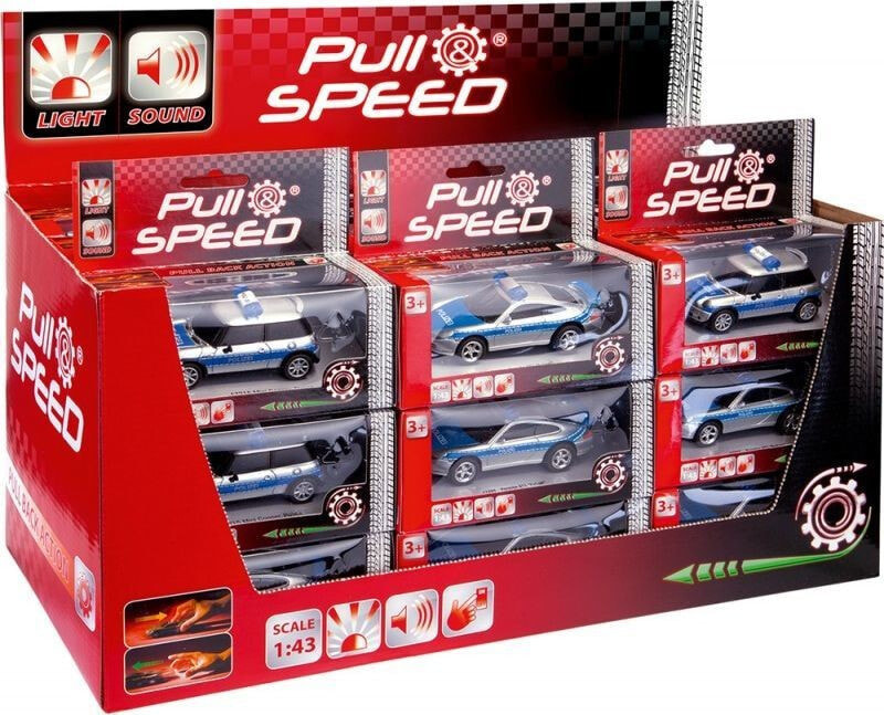 Carrera Pull & speed Sound & Light Police Various Types