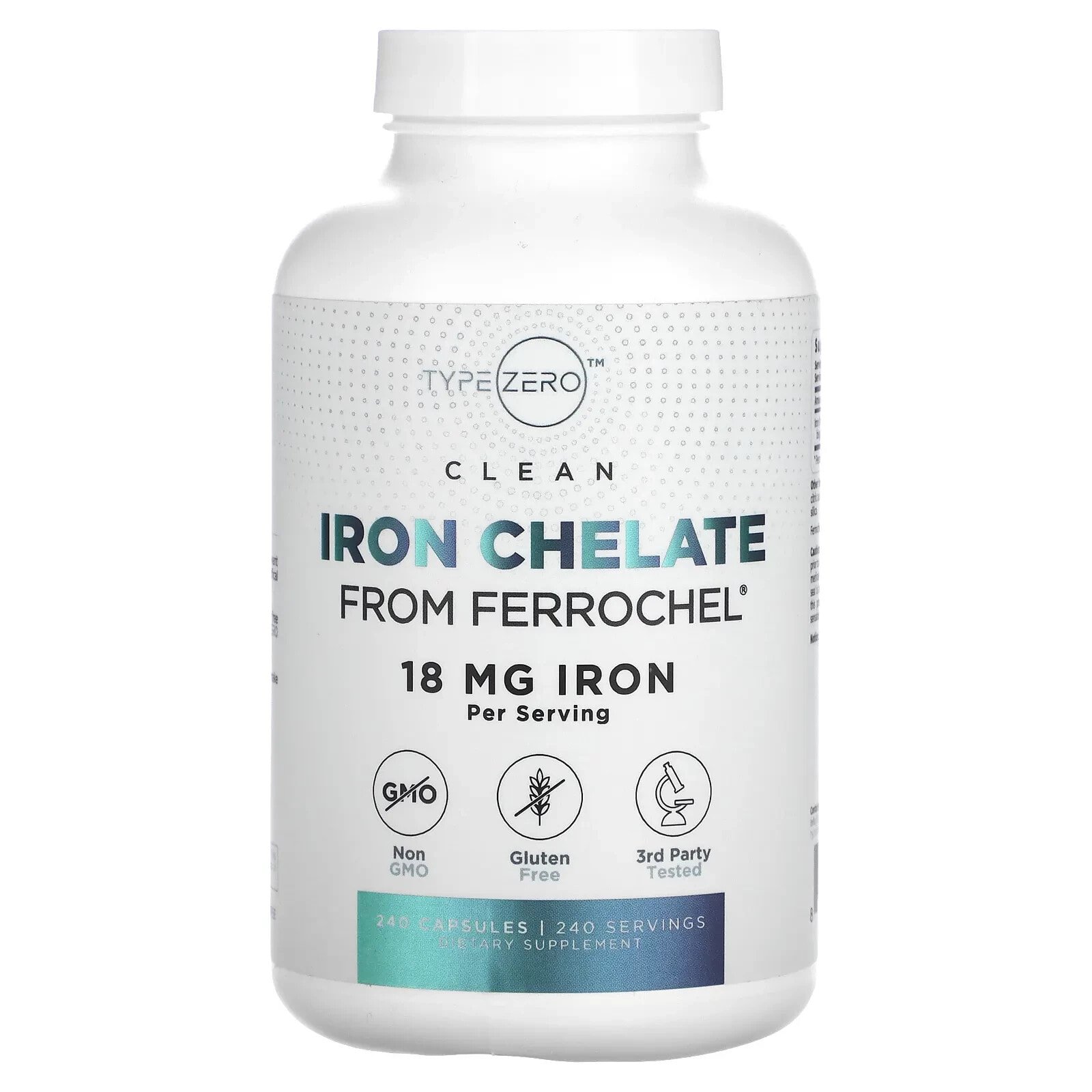 Clean, Iron Chelate , 18 mg, 240 Capsules