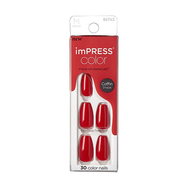 Товар для дизайна ногтей Kiss Self-adhesive nails imPRESS Color MC Reddy or Not 30 pcs