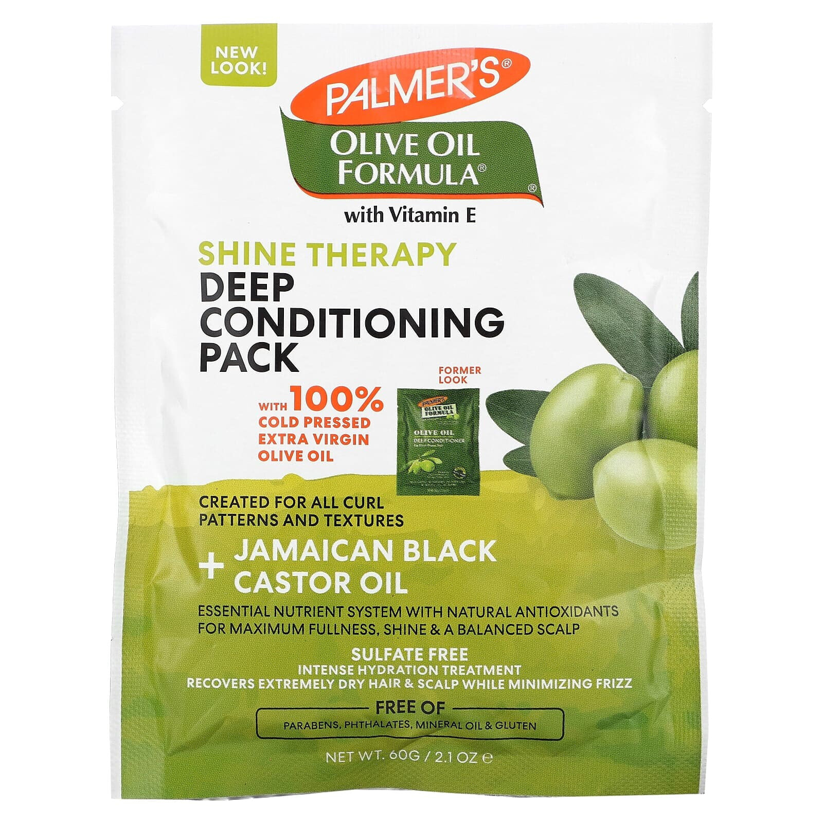 Palmers, Olive Oil Formula with Vitamin E, Shine Therapy, Deep Conditioning Pack, 2.1 oz (60 g)