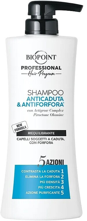 Shampoo gegen Haarausfall und Schuppen für Männer - Biopoint Anticaduta & Antiforfora Shampoo