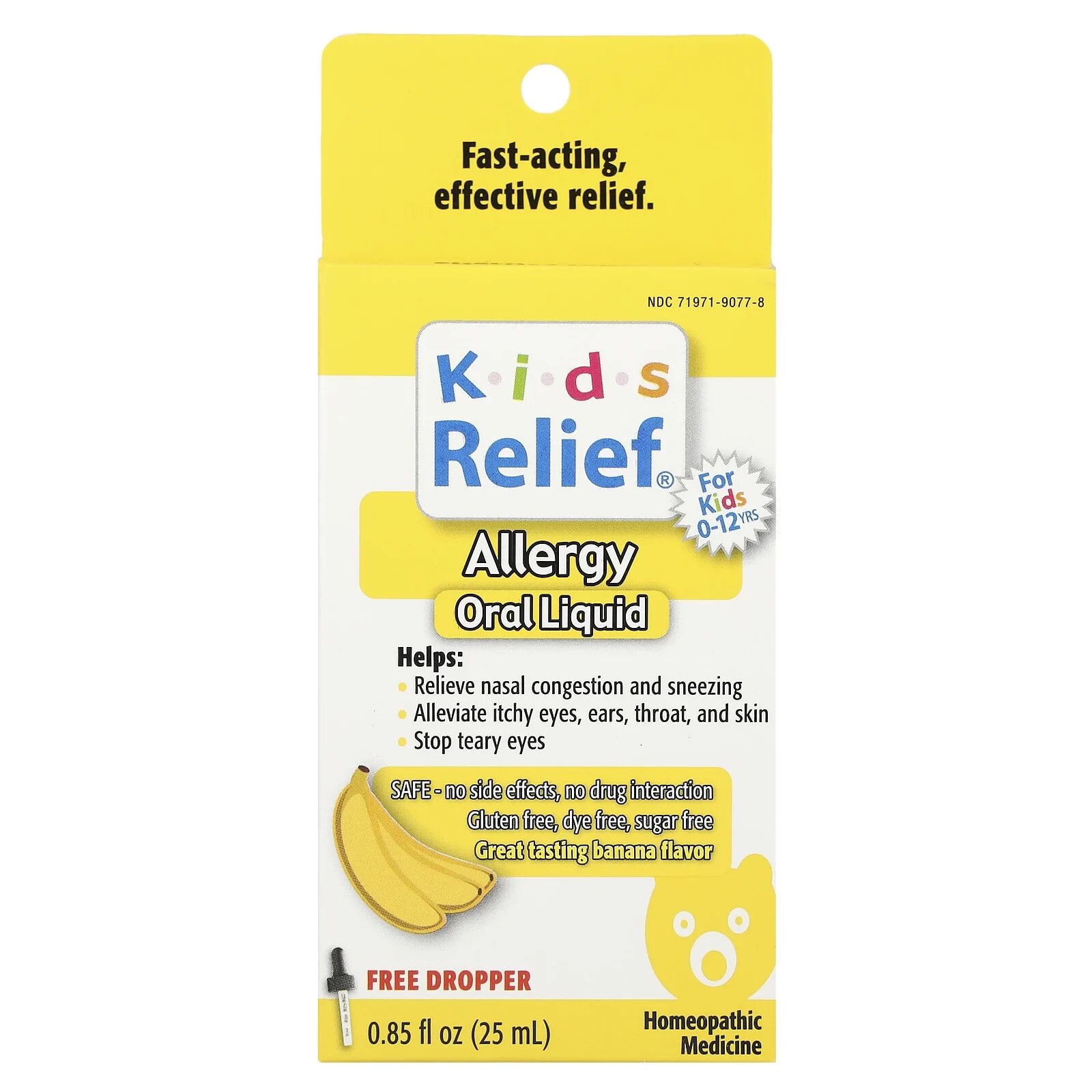 Kids Relief®, Allergy Oral Liquid, 0-12 Yrs, Banana, 0.85 fl oz (25 ml)