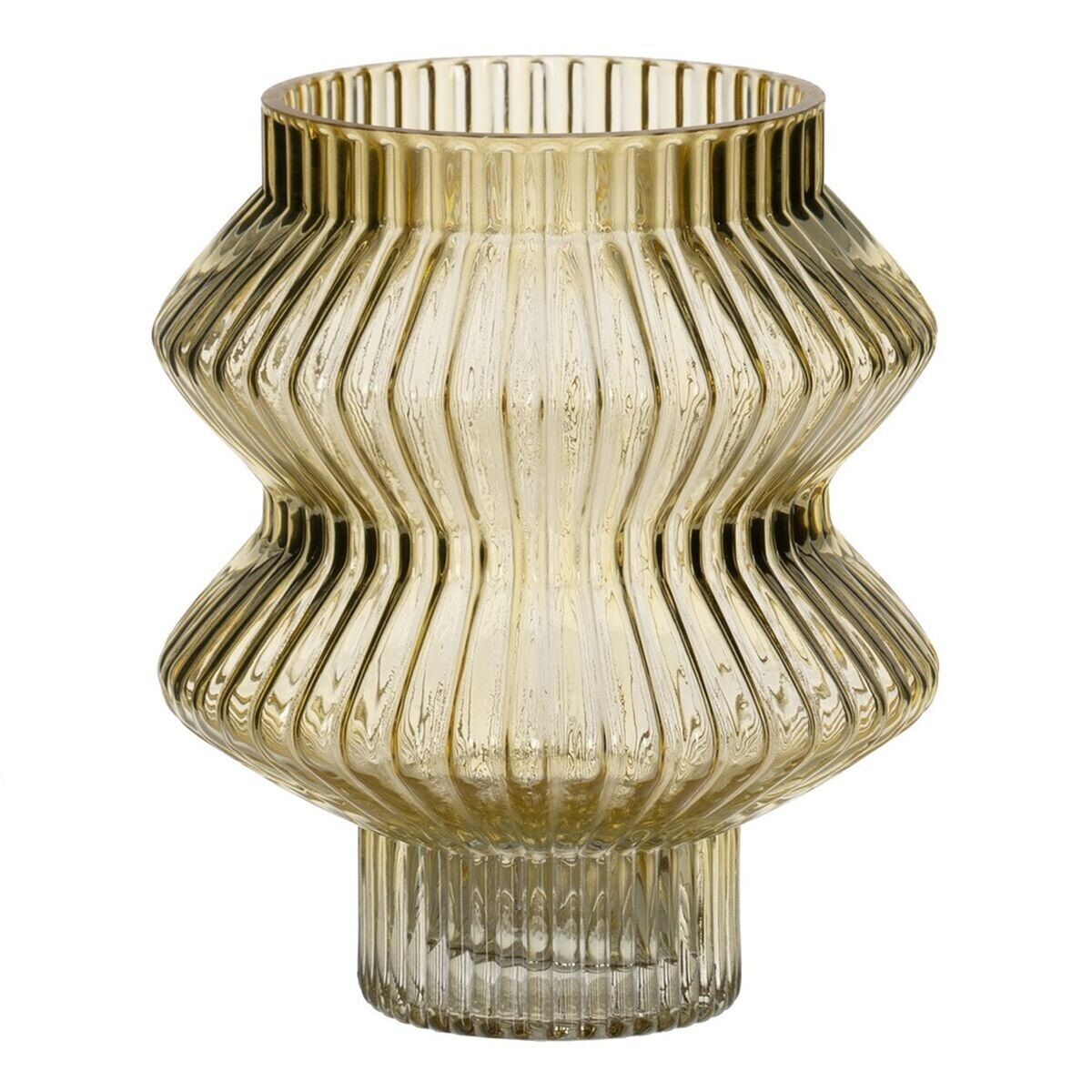 Vase Yellow Crystal 16,5 x 16,5 x 20 cm