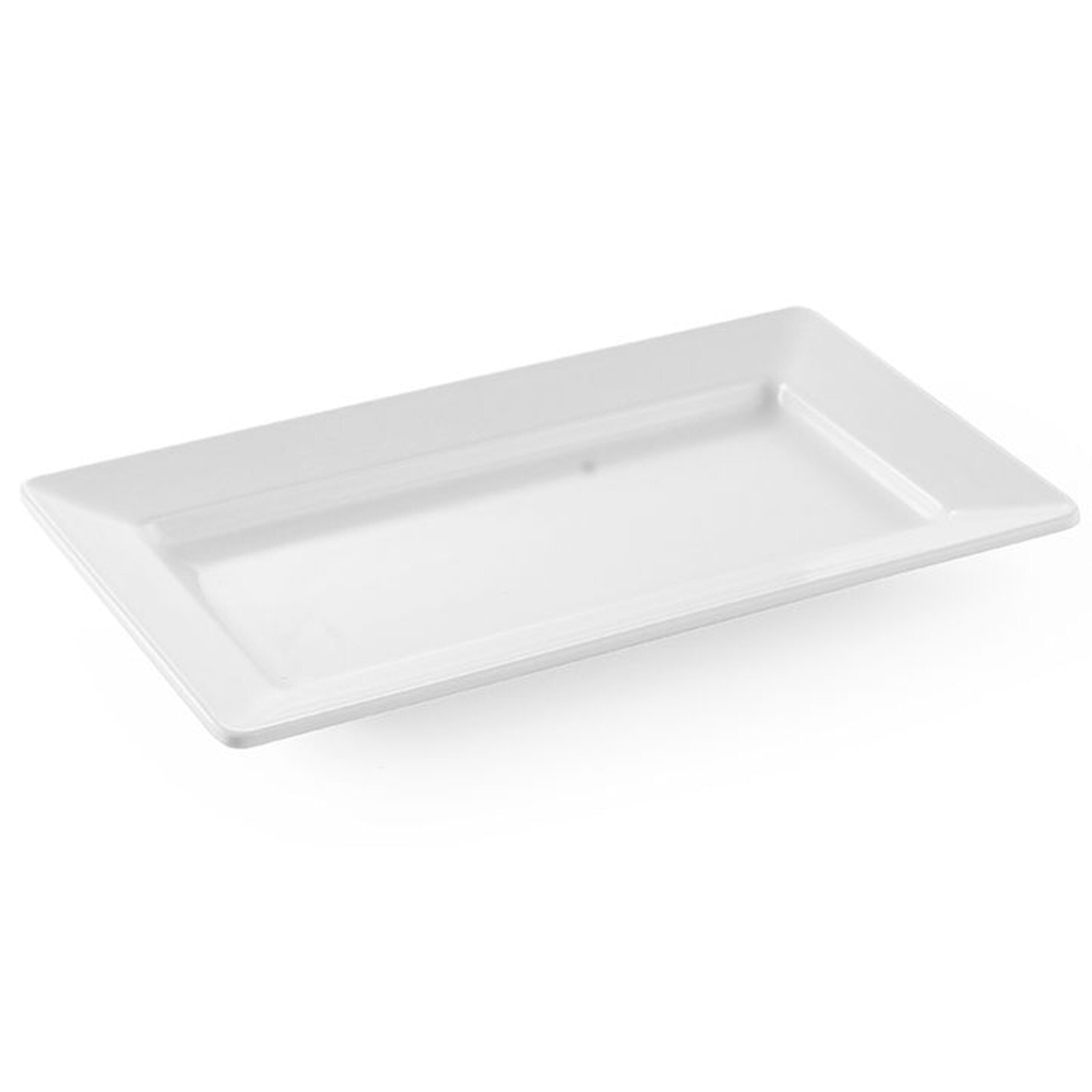 Melamine platter rectangular 36x20.5cm H 3.8cm white - Hendi 561508