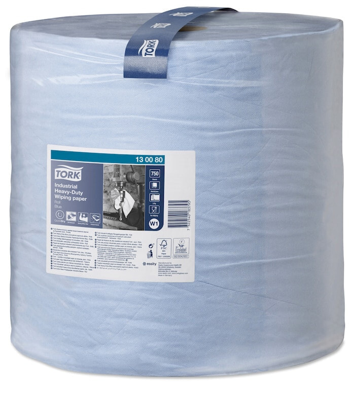 Tork 130080  Многоцелевые бумажные полотенца  3 слойные  Синий  255 м х 369 мм х 34 см  750 листов  255 м