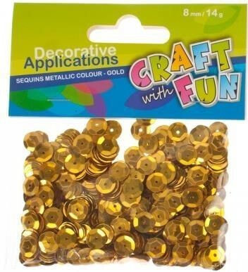 Craft with Fun Sequins metallic circles 8mm gold (231683)
