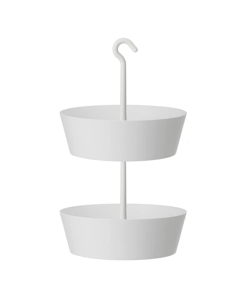 Tree Nest sunny Round Hanging TwoTier Planter 10 Inch White