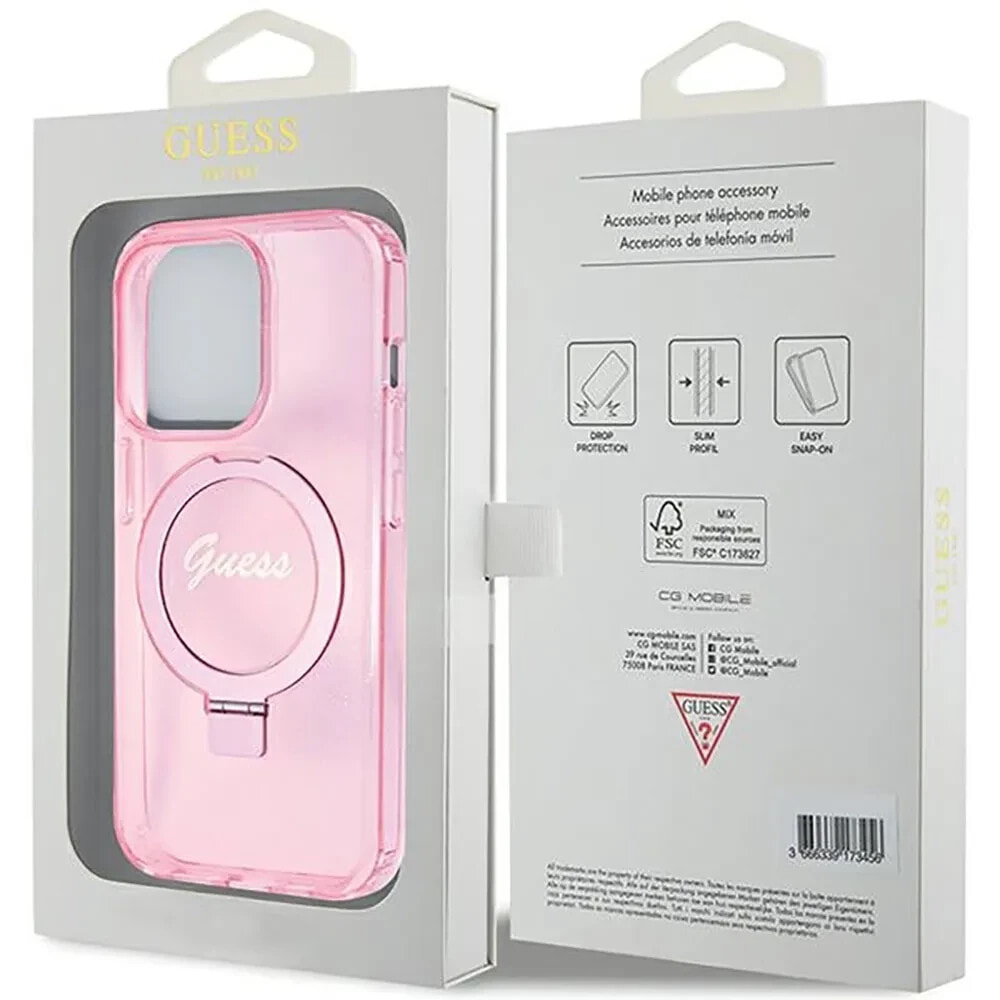 GUESS Guhmp15XhrsgSP iPhone 15 Pro Max 6.7 Ring Stand phone case