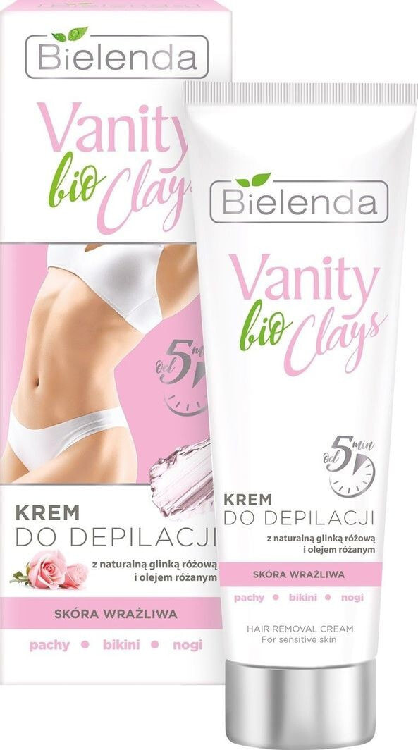 Bielenda Vanity Bio Clays Крем для удаления волос с розовой глиной для чувствительной кожи  100 мл