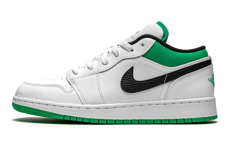 Jordan Air Jordan 1 Low 低帮 复古篮球鞋 GS 白绿 / Кроссовки Jordan Air Jordan 1 Low GS 553560-129