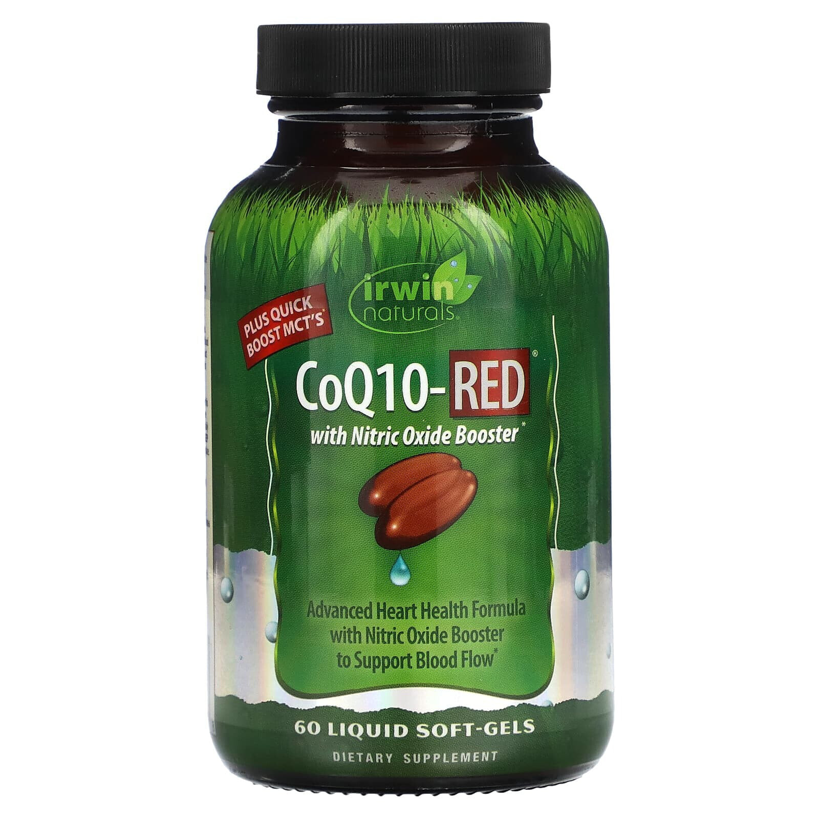 Irwin Naturals CoQ10-RED Усовершенствованная формула коэнзим Q10 для здоровья сердца 60 жидких гелевых капсул