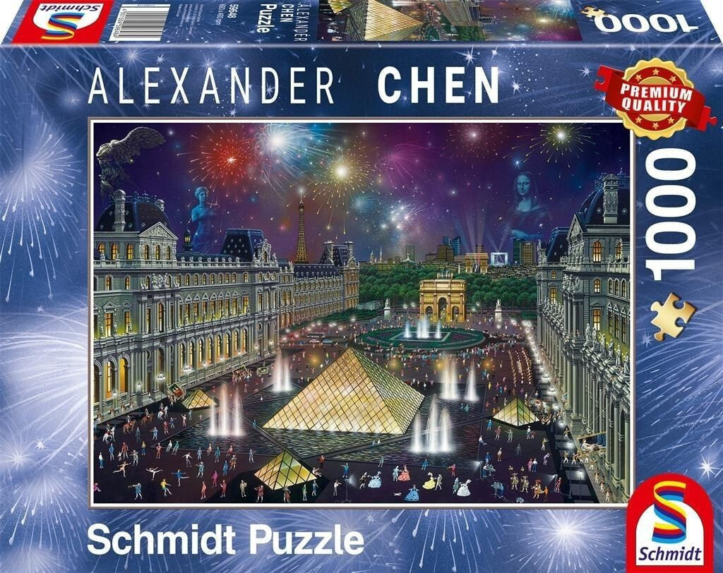 Schmidt Spiele Puzzle PQ 1000 Fajerwerki nad Luwrem G3