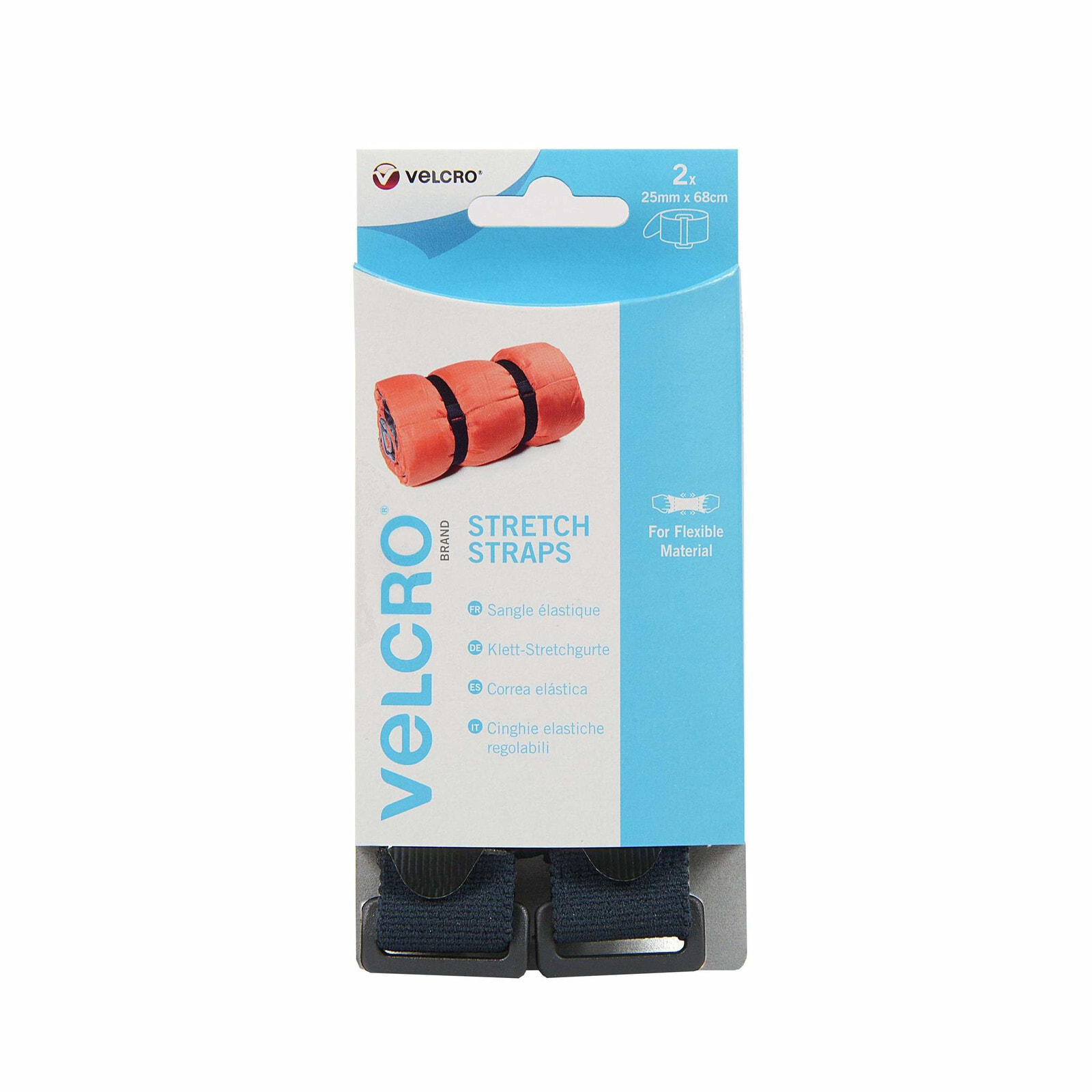 Velcro VEL-EC60324 текстильная застёжка-липучка Черный 2 шт