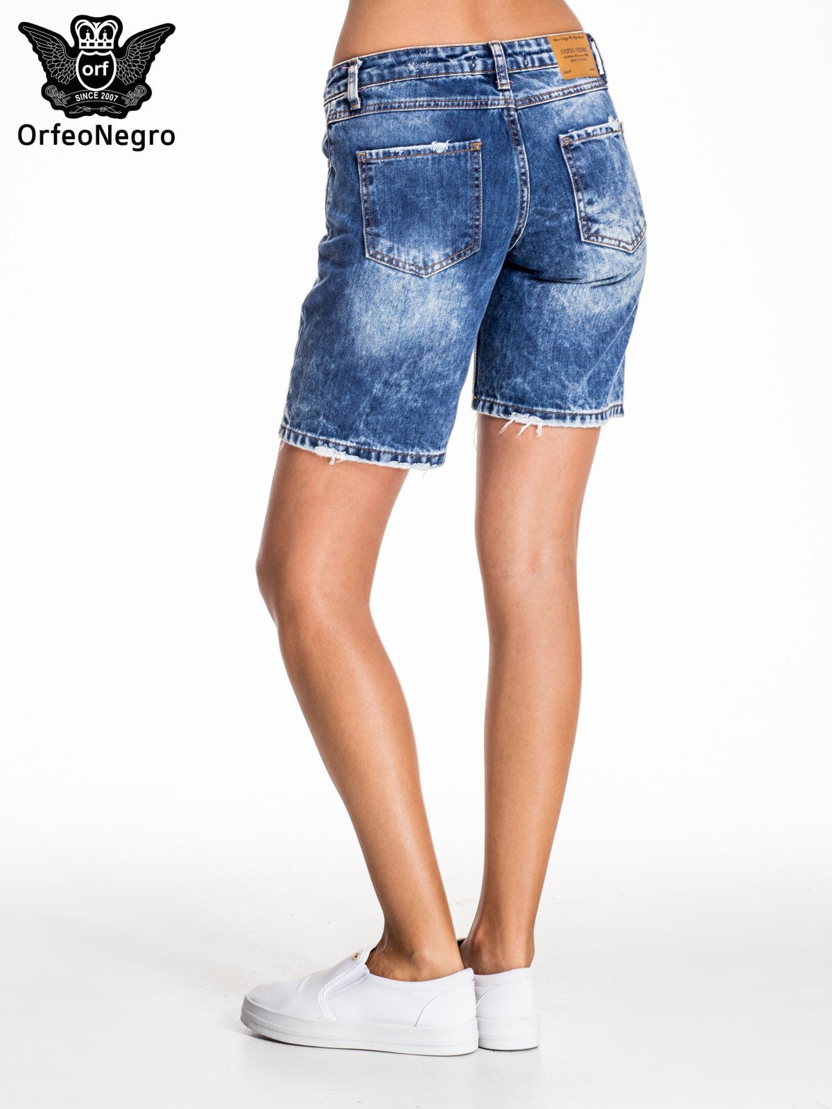 Женские джинсовые шорты Factory Price свободный крой, высокая талия, пять карманов, логотип