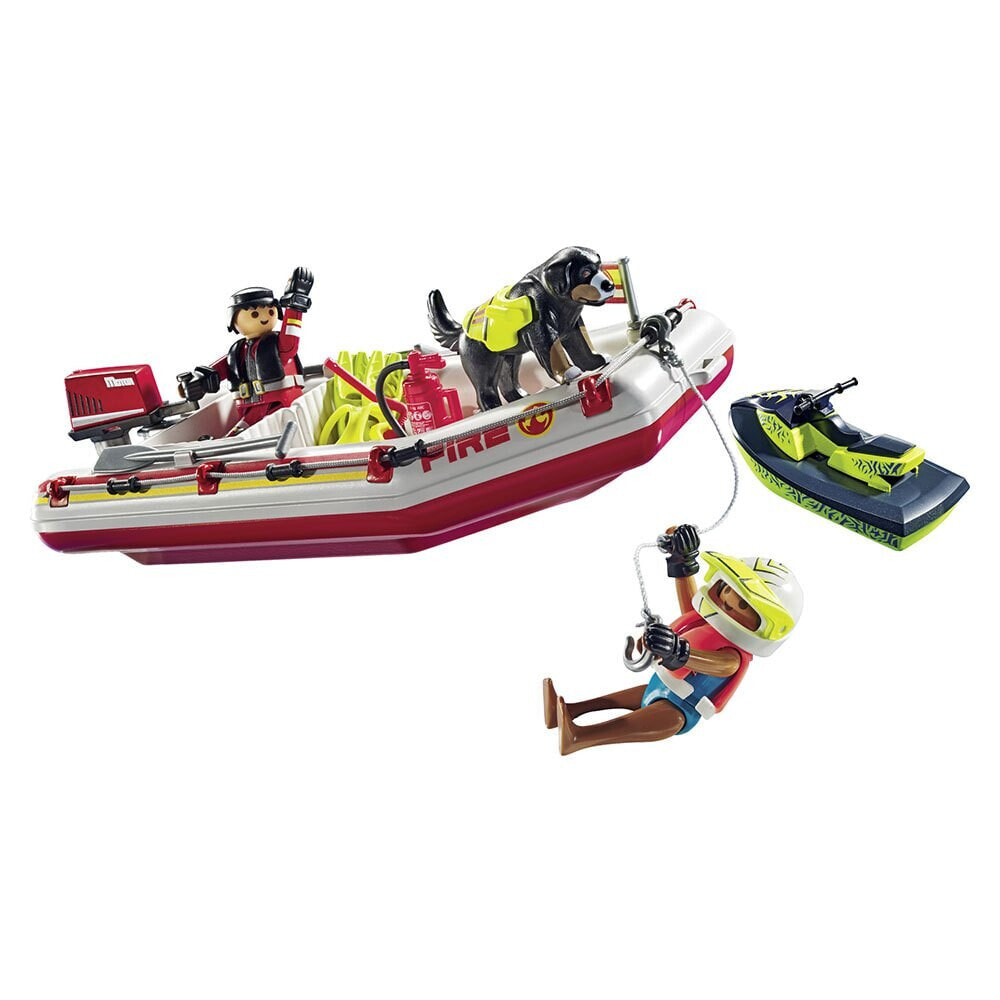 PLAYMOBIL Fireboat With Aqua Scooter Construction Game