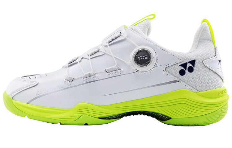 YONEX 88D 2 Badminton Shoes Unisex Low-Top White/Yellow Green