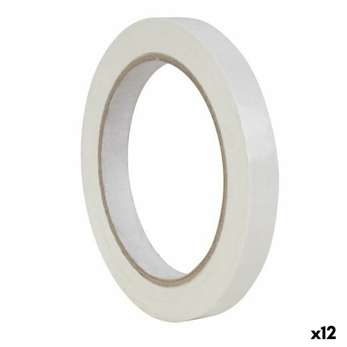 Adhesive Tape Apli 66 m 12 mm White PVC (12 Units)