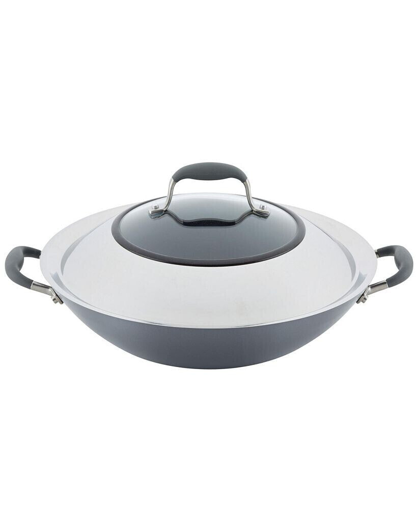 Anolon advanced Home Hard-Anodized Nonstick Wok with Side Handles, 14