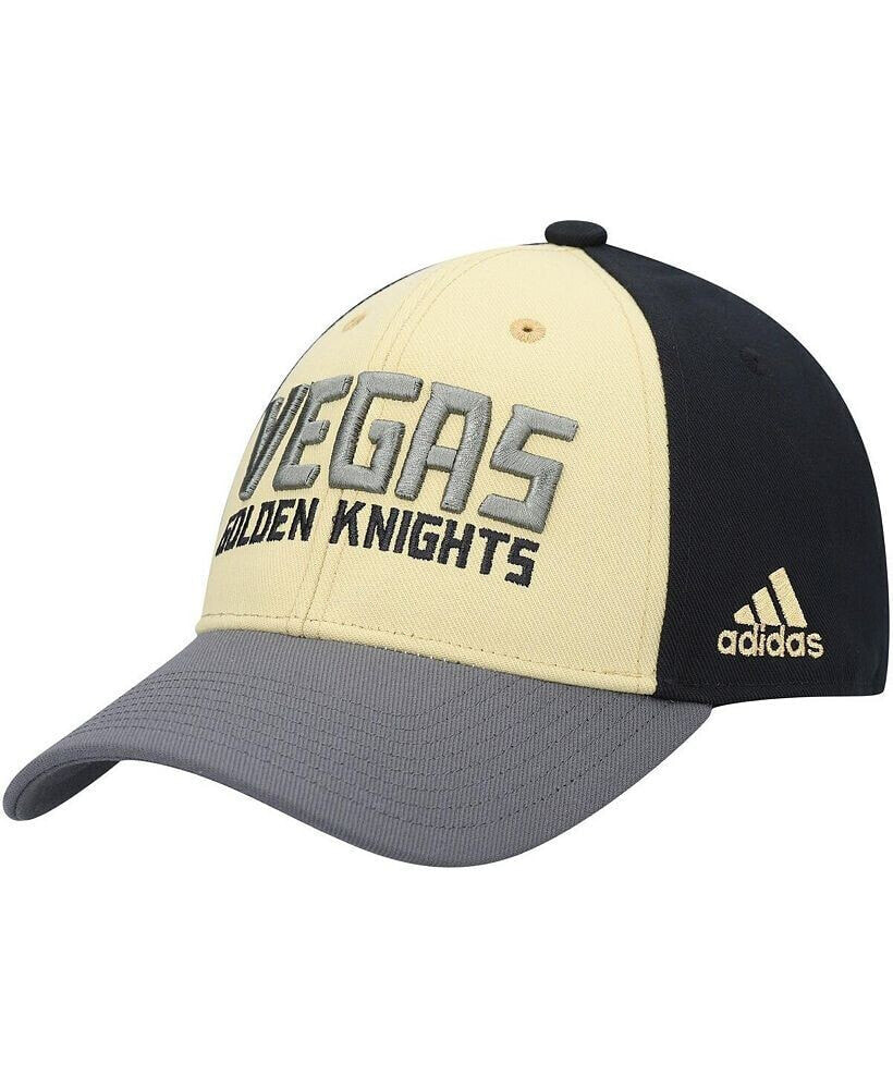 adidas men's Black Vegas Golden Knights Locker Room Adjustable Hat
