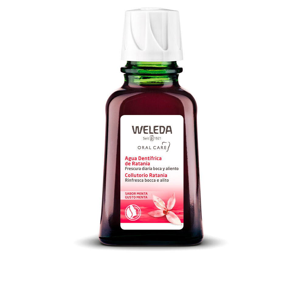 Weleda Ratanhia Mouthwash Интенсивный заживляющий и укрепляющий десна  ополаскиватель полости рта с экстрактами растений и натуральными эфирными маслами 50 мл