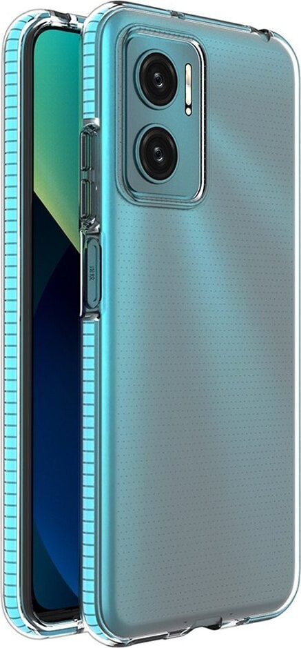 Hurtel Spring Case etui Xiaomi Redmi Note 11E /Redmi 10 5G / Redmi 10 Prime+ 5G / Poco M4 5G silikonowy pokrowiec z ramką jasnoniebieskie