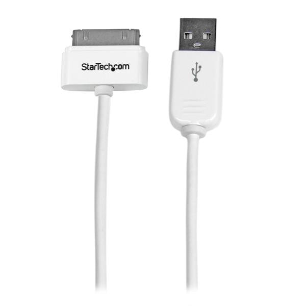 StarTech.com USB2ADC1M дата-кабель мобильных телефонов Белый USB A Apple 30-pin 1 m