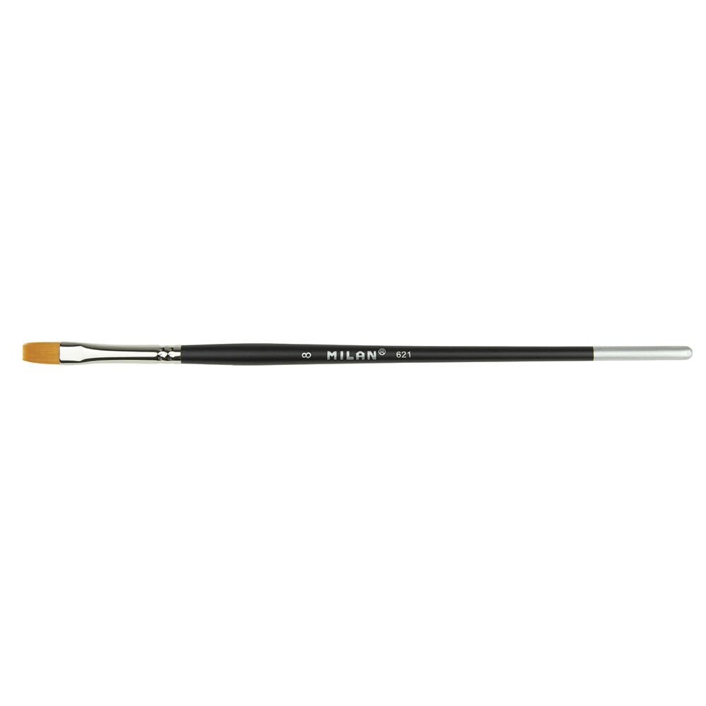 MILAN ´Premium Synthetic´ Flat Paintbrush With Short Handle Series 621 No. 8