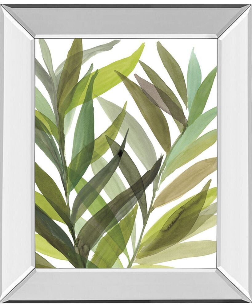 Classy Art tropical Greens I by Rebecca Meyers Mirror Framed Print Wall Art - 22