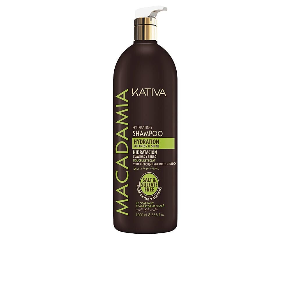 Kativa Macadamia Hydrating Shampoo Увлажняющий шампунь для волос с маслом макадамии 1000 мл