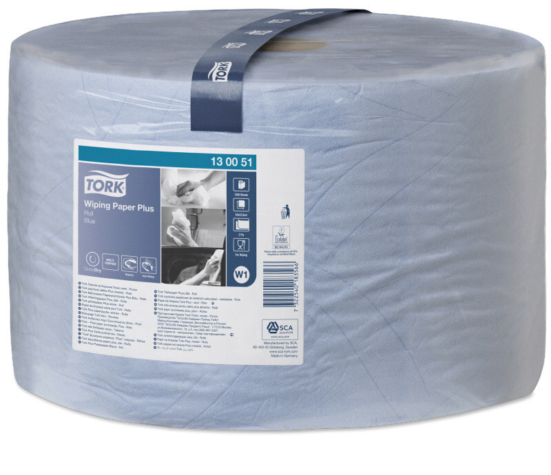 Tork 130051 Бумажные полотенца 2 слойные Синий  235 мм х 34 см  Длина рулона: 510 м 1500 листов