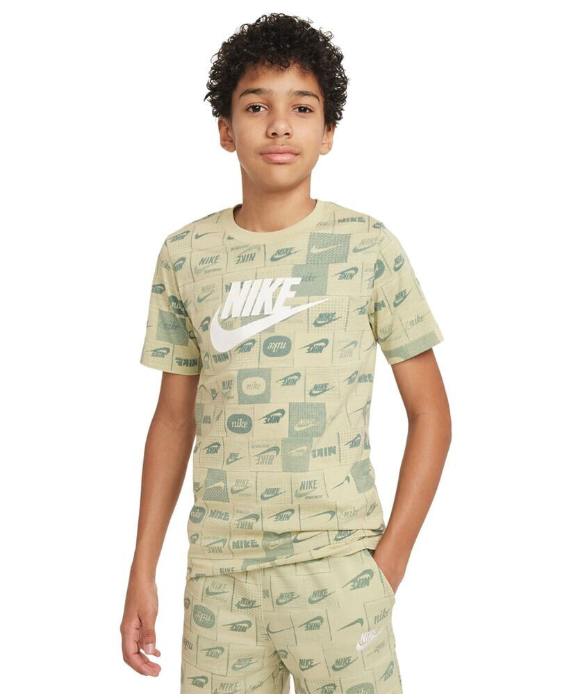 Nike sportswear Big Kids Cotton Printed Logo Graphic T-Shirt