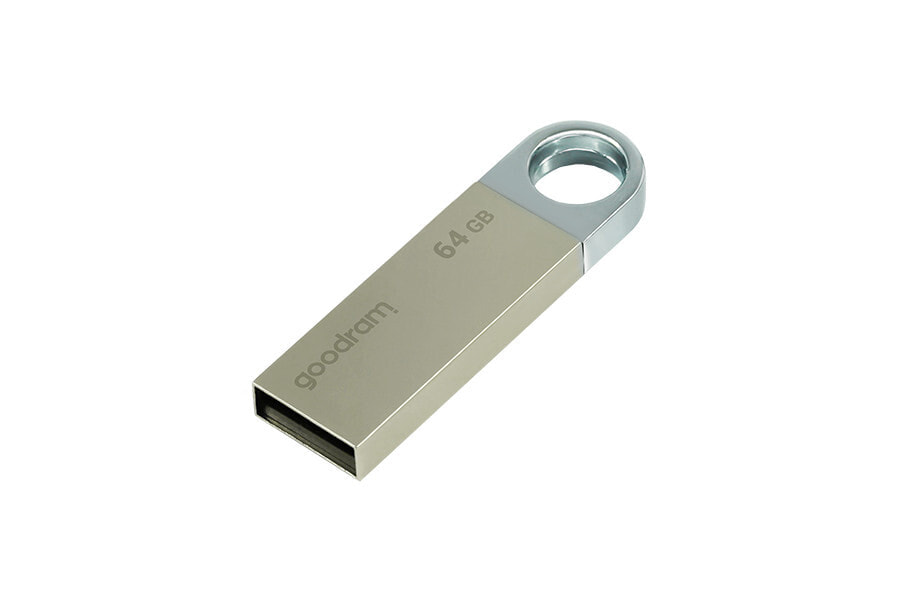 Goodram UUN2 USB 2.0 USB флеш накопитель 64 GB USB тип-A Серебристый UUN2-0640S0R11