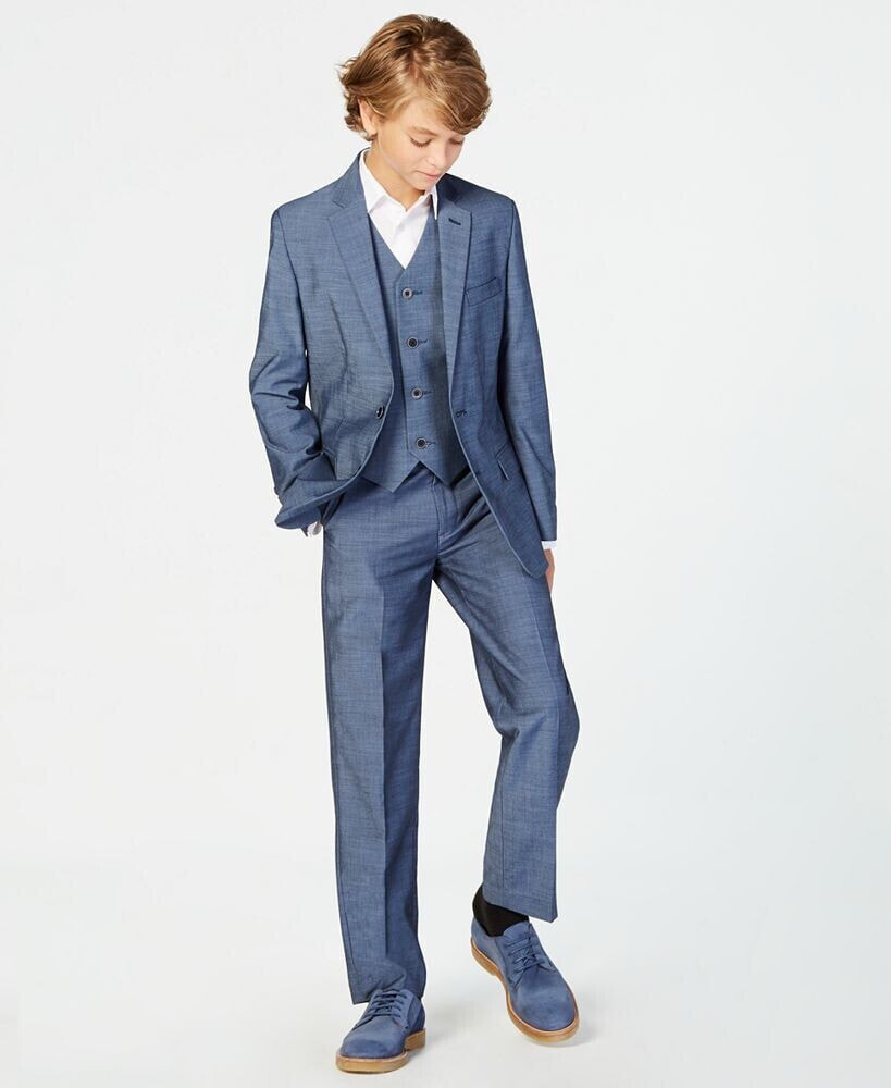 Big Boys Plain-Weave Suit Jacket