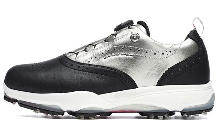 FILA Gf Oxford Spike Golf Shoes Men Low-Top Black Silver