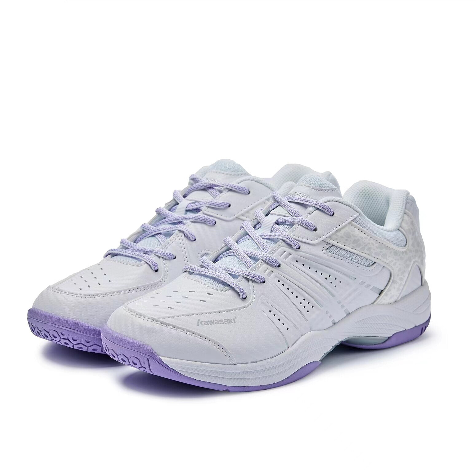 Kawasaki Wind-chasing Series Badminton Shoes Unisex Low-Top Purple