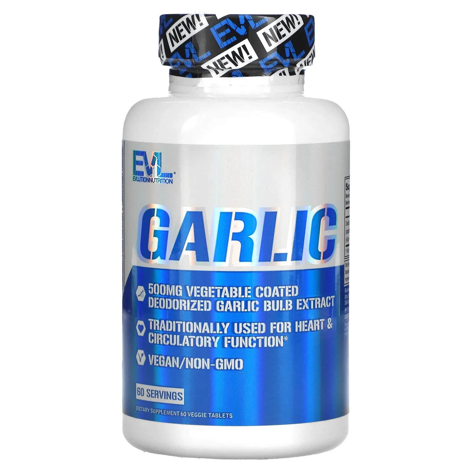 Эвлюшэн Нутришен, Garlic , 500 mg, 60 Veggie Capsules